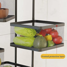 Metal High Qaulity Kitchen Trolley Kitchen Organizer Items and Kitchen Accessories Items for Kitchen Rack Square Design for Fruits & Vegetable Onion Storage Kitchen Trolley with Wheels (4 Layer / 3 Layer)