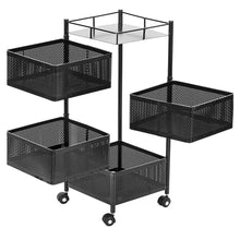 Metal High Qaulity Kitchen Trolley Kitchen Organizer Items and Kitchen Accessories Items for Kitchen Rack Square Design for Fruits & Vegetable Onion Storage Kitchen Trolley with Wheels (4 Layer / 3 Layer)